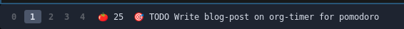 Waybar displaying org-timer status